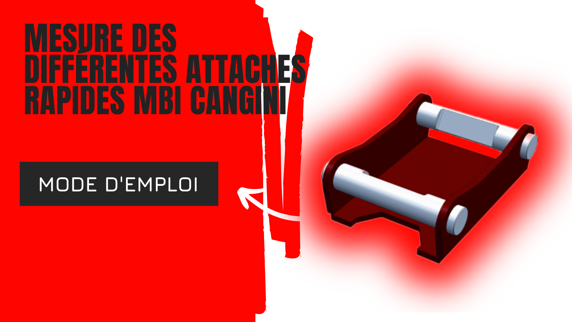 Mesure des différentes attaches rapides MBI Cangini