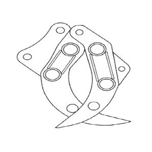 Grappin 3+2 pour mini pelle de 1.9 à 2.8T