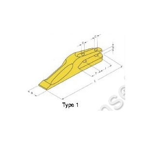 Dent à fourche type tractopelle JCB 53103205