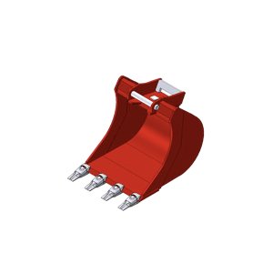 Godet de 200mm Attache Rapide MBI AR15 pour Mini pelle 0.8-1.2T