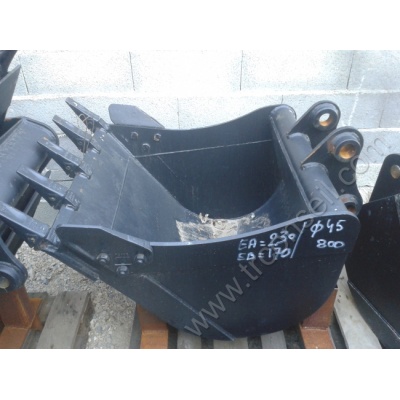 Godet de 800mm axes 45mm pour mini pelle 4-6T