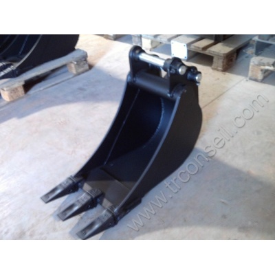 Godet de 300mm axes 35mm pour mini pelle 2.5T Type JCB 802