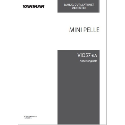 Manuel utilisateur et entretien YANMAR Vio57-6A