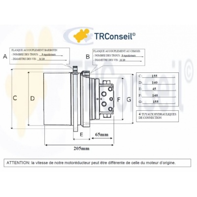 Moto reducteur de translation BOBCAT E14