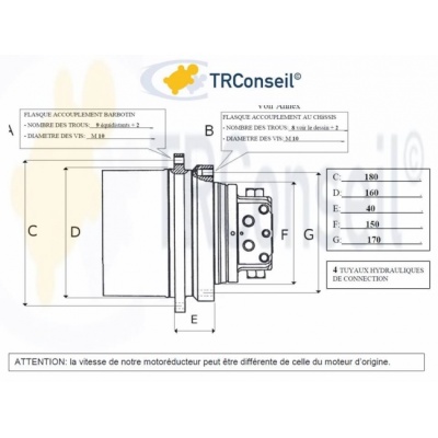 Moto reducteur de translation KOBELCO E20
